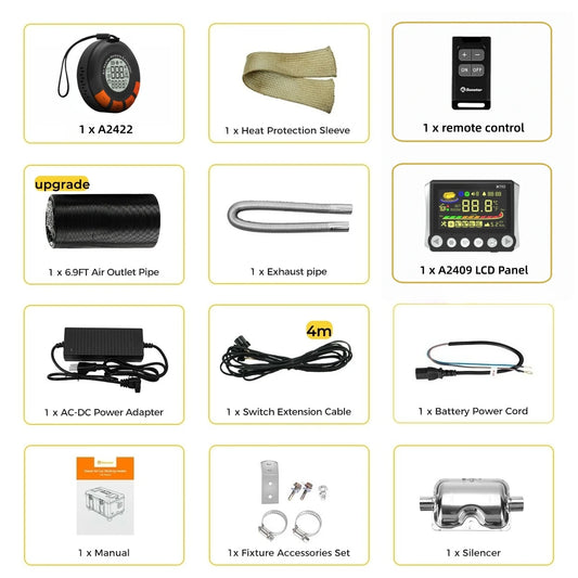 Sunster TB10PRO 8KW Diesel Heater With App Control CO Alarm