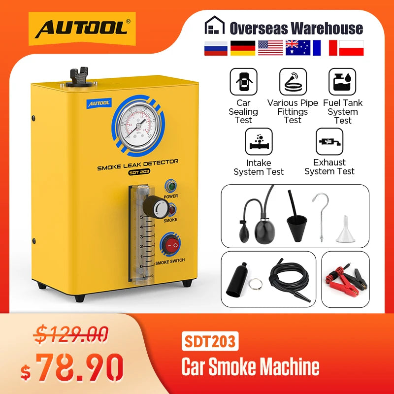 AUTOOL SDT203 Automotive Evap Smoke Leak Detector For Car