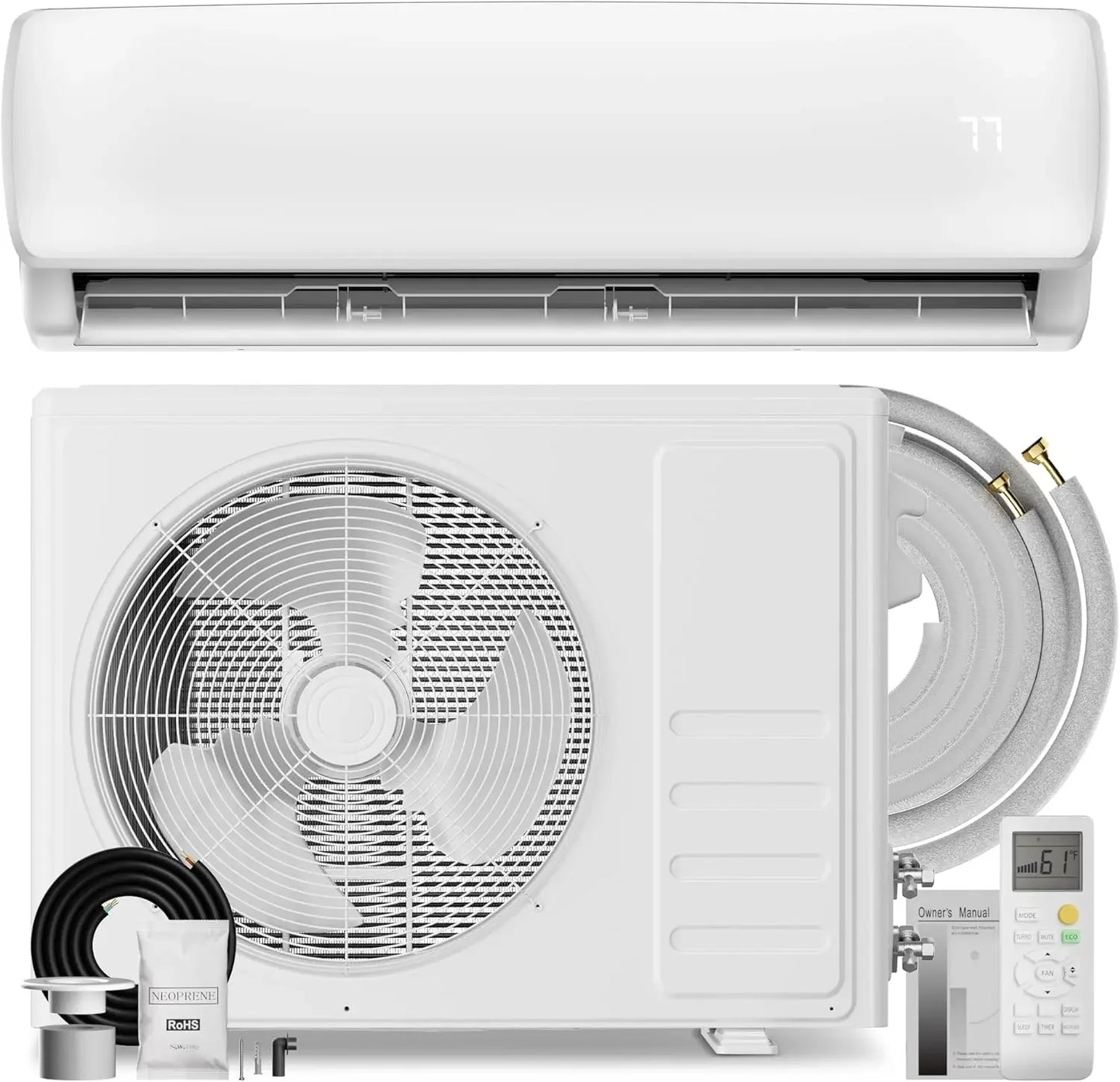 XMSJ Mini Split Air Conditioner Inverter Ductless Energy Efficient