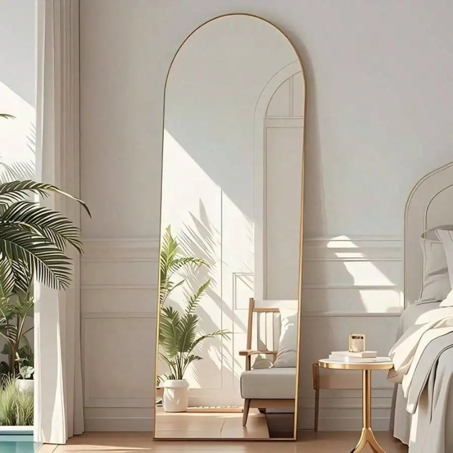 Arched Floor Mirror Wall Mounted For Elegant Home Decor