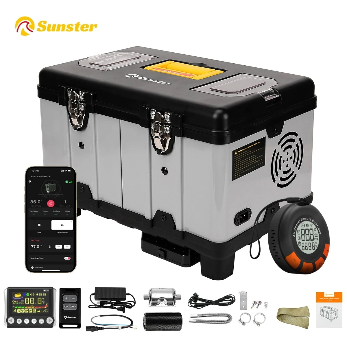 Sunster TB10PRO 8KW Diesel Heater With App Control CO Alarm