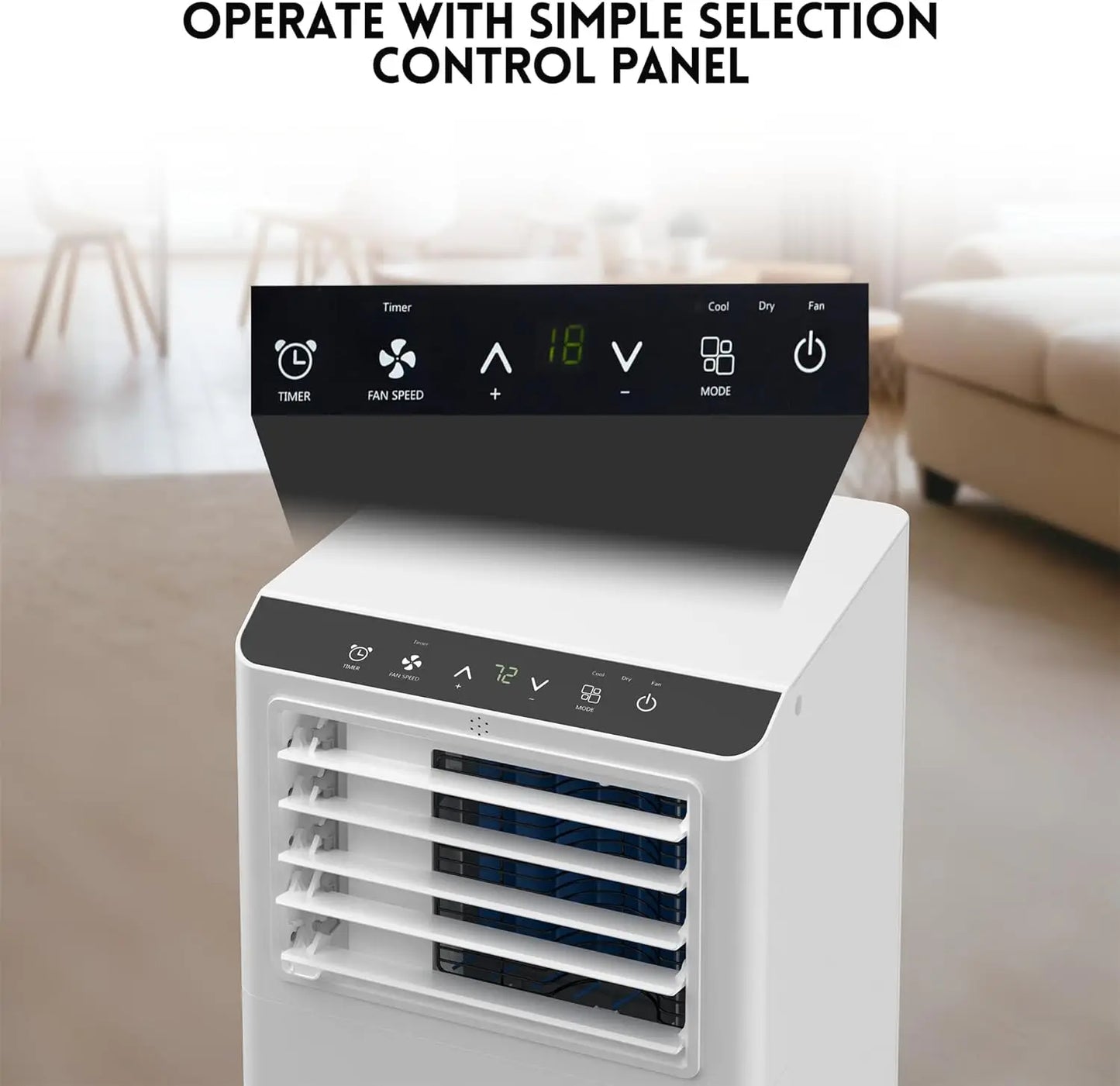 Acekool 8500 BTU Portable Air Conditioner With LCD Remote