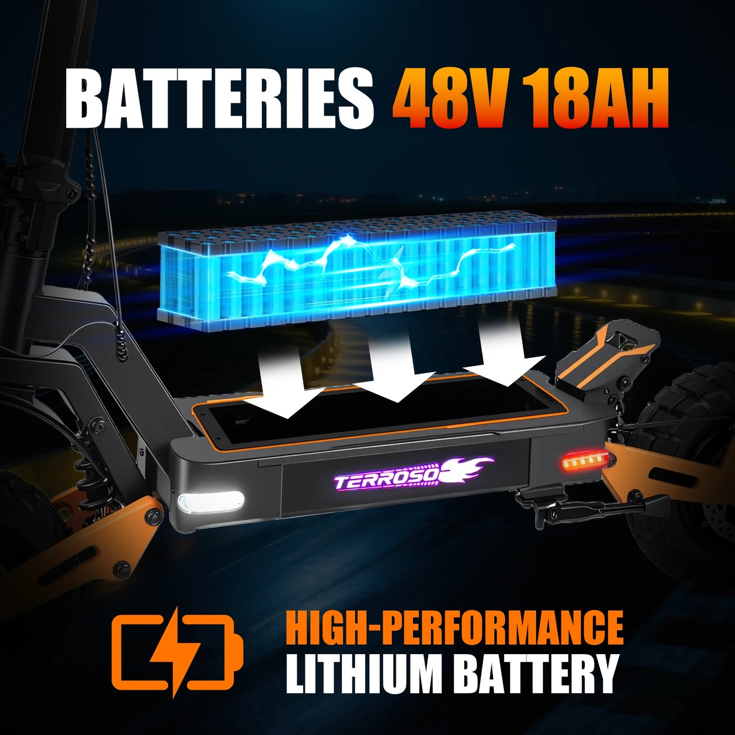 Electric Folding Scooter T10 1200W Dual Suspension 40mph 30mi Range