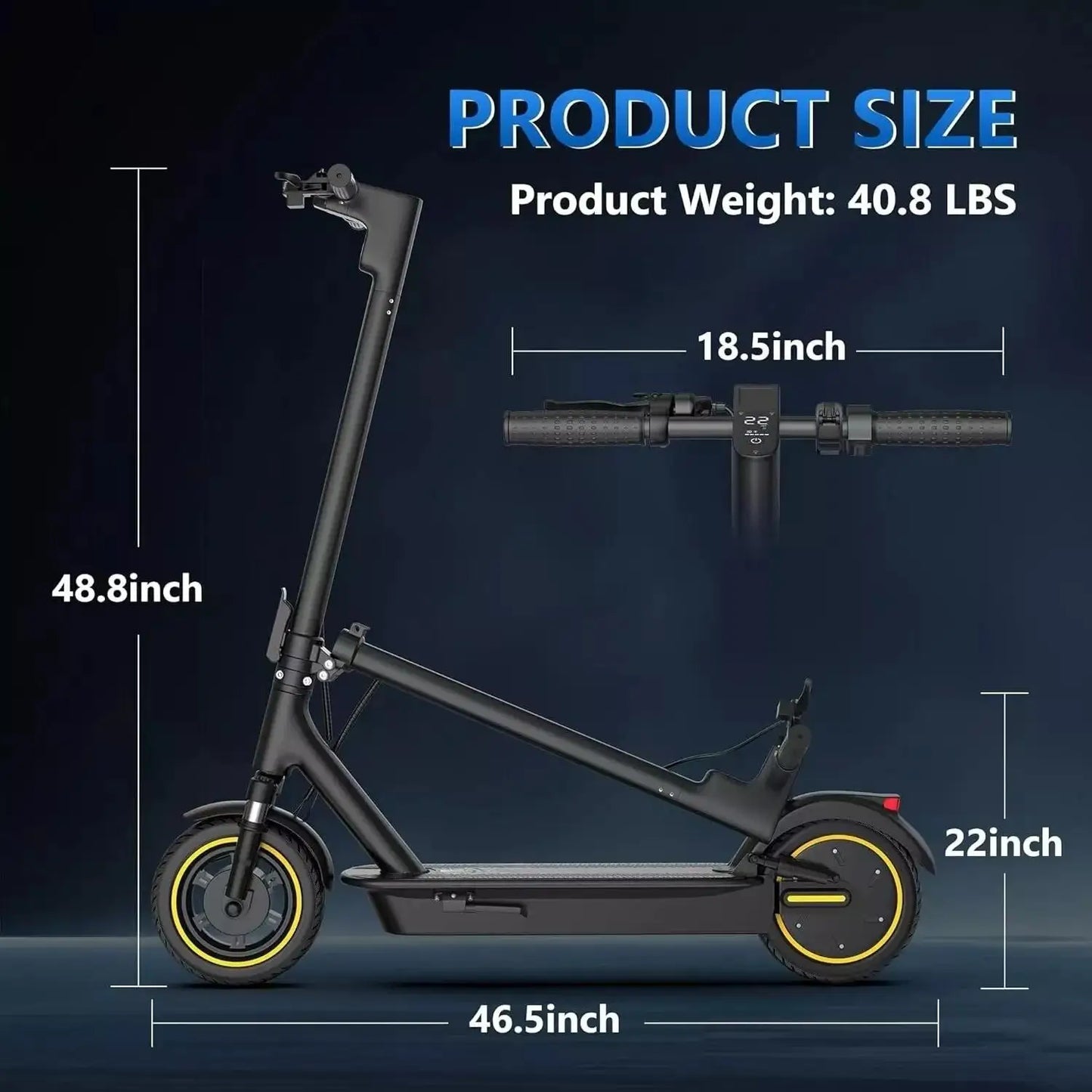 Ladped Folding Electric Scooter 22MPH 500W Long Range EScooter