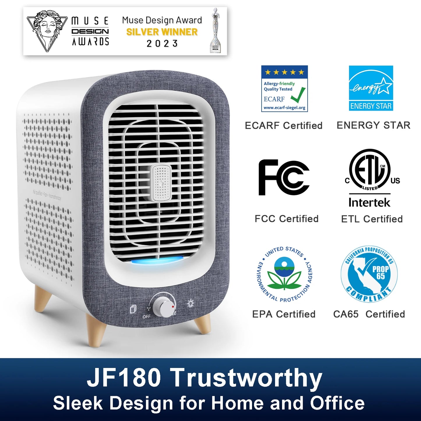 Jafanda Air Purifier HEPA Activated Carbon Nightlight Fragrance