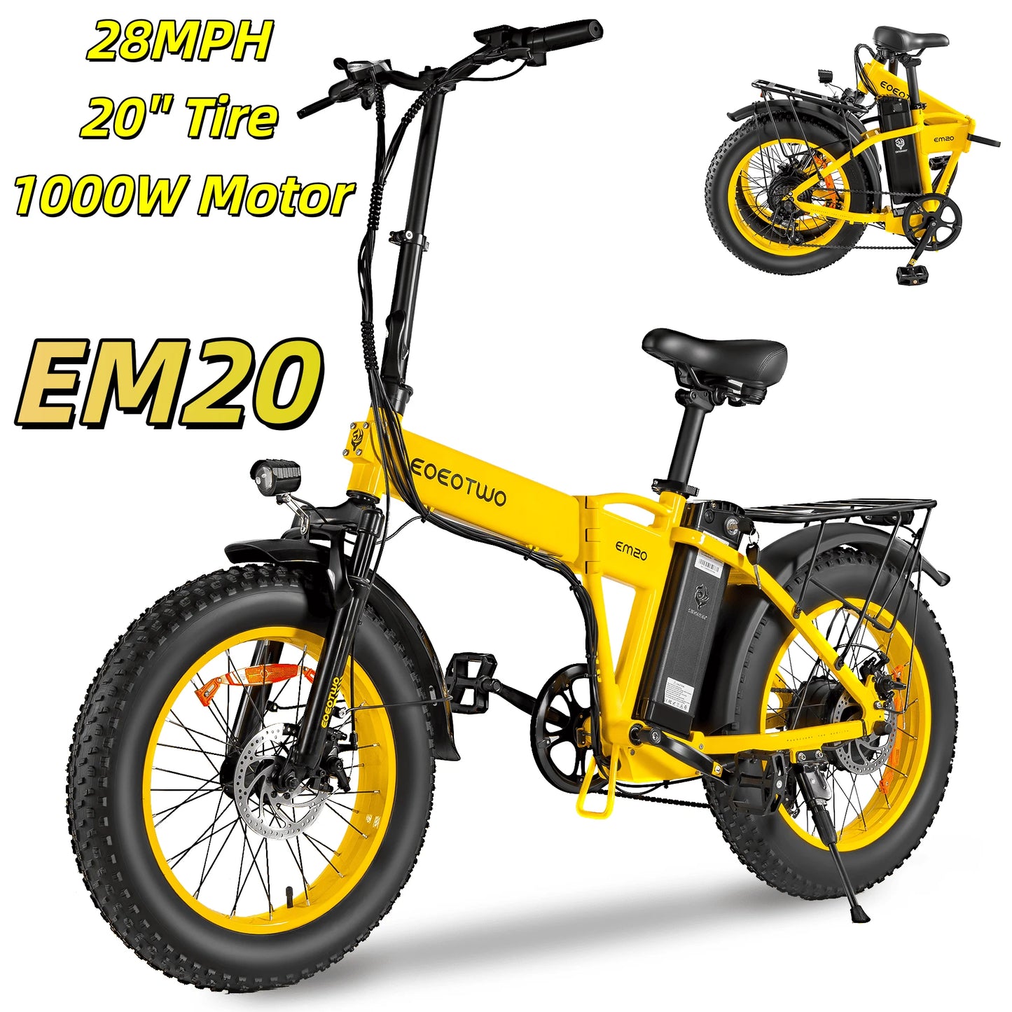 EOEOTWO E01 Electric Bike for Adults 1500W Peak Motor 34MPH