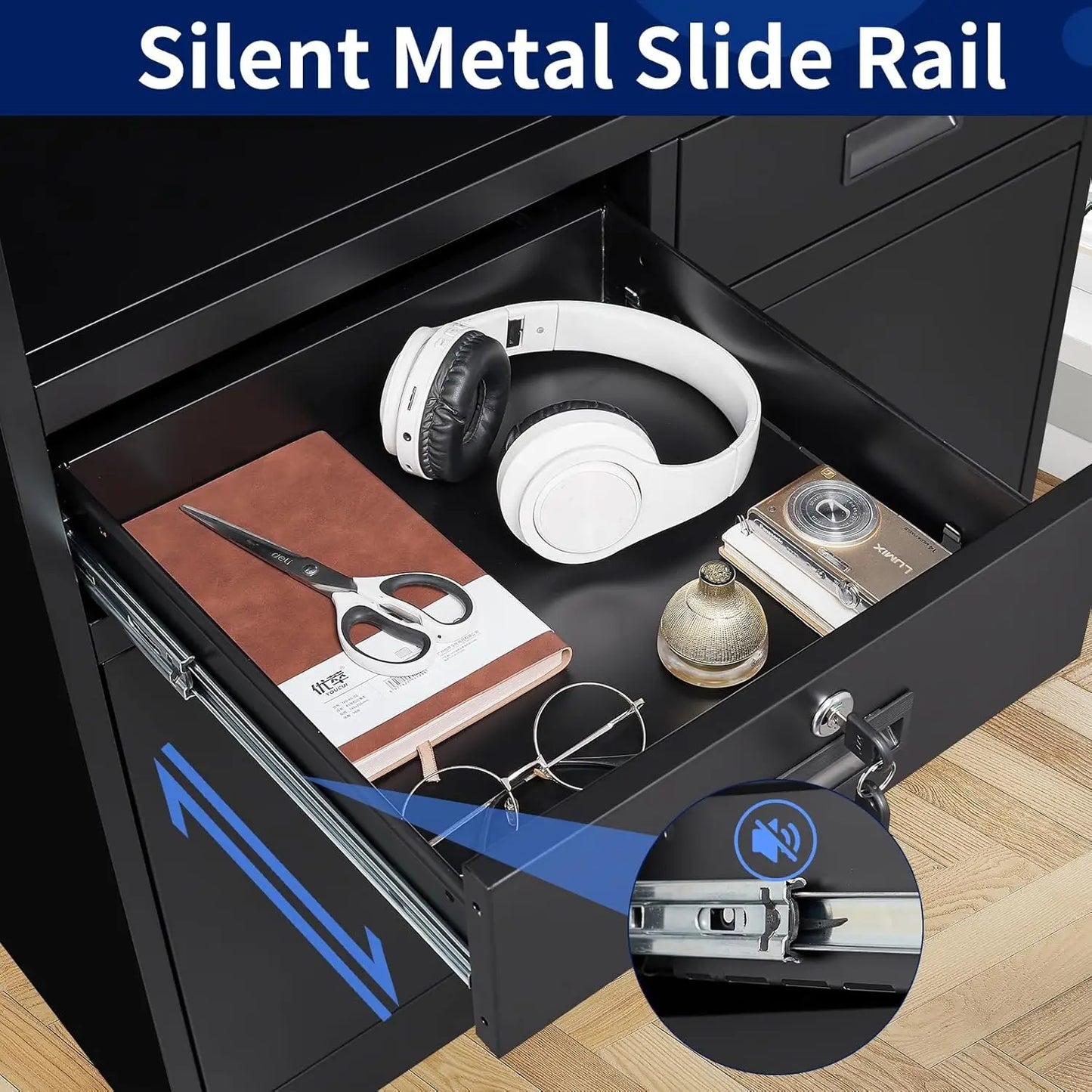 Metal Storage Cabinet with Drawers and Locking Doors,- Steel Lockable Storage Cabinet with Shelves for Home, Customized