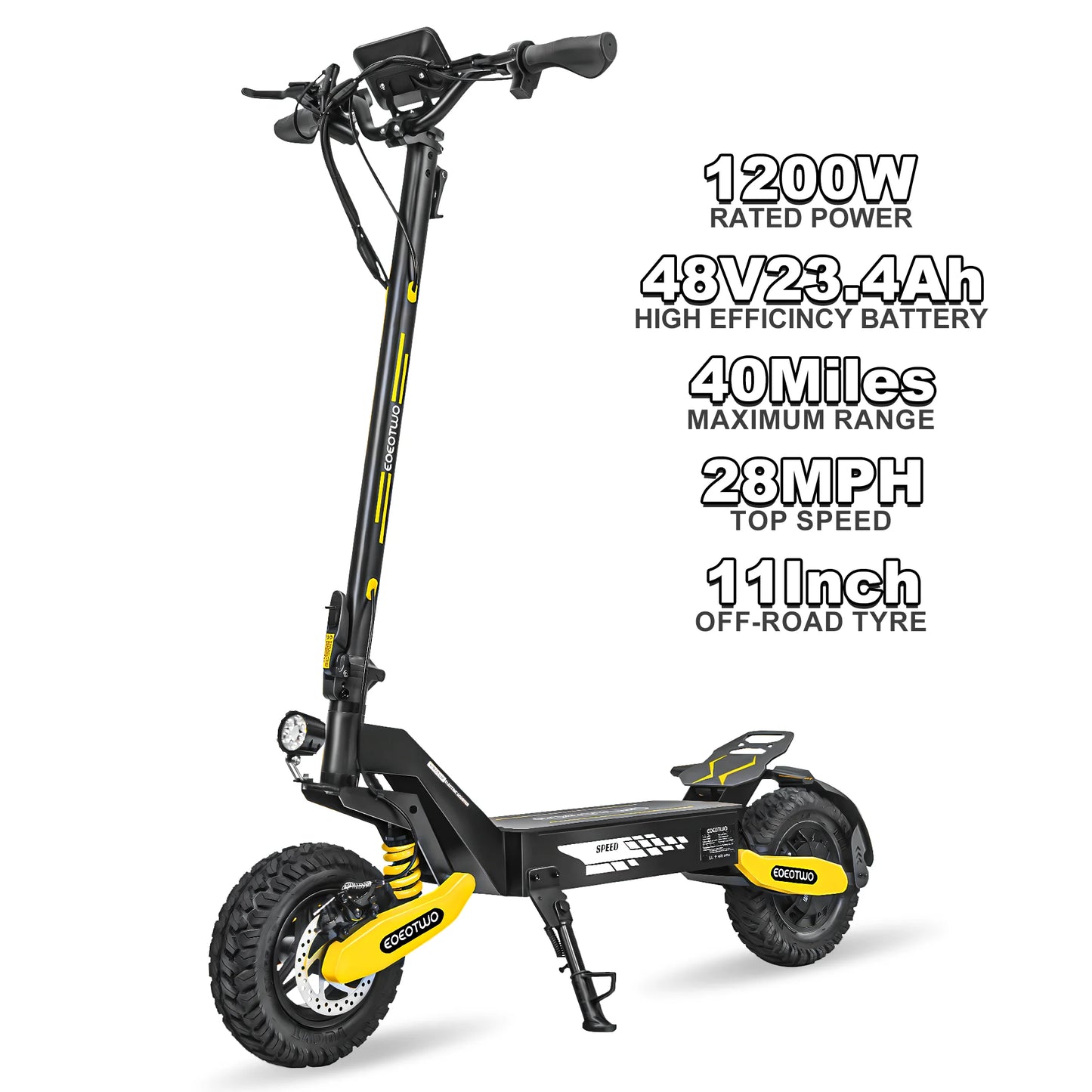 EOEOTWO GT06 Electric Scooter 1200W 30MPH Off Road Foldable