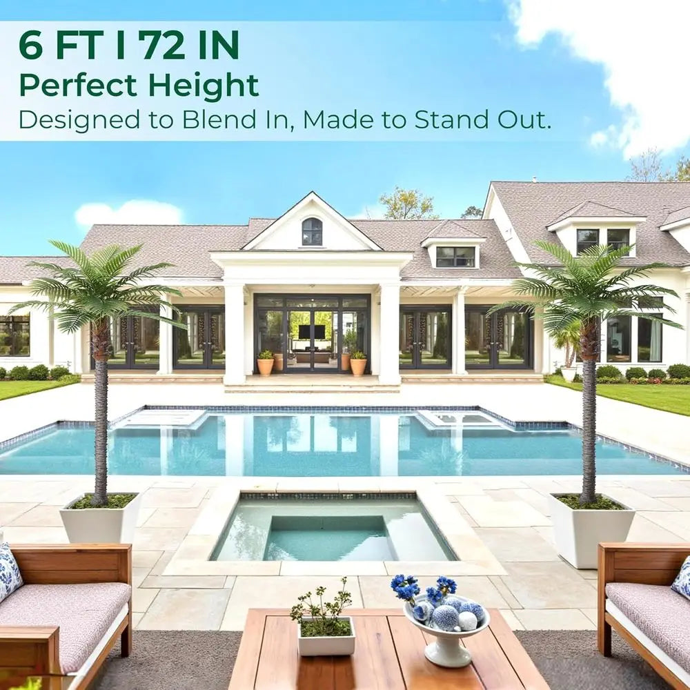 Artificial Coconut Palm 2 Silk Palms For Indoor Outdoor