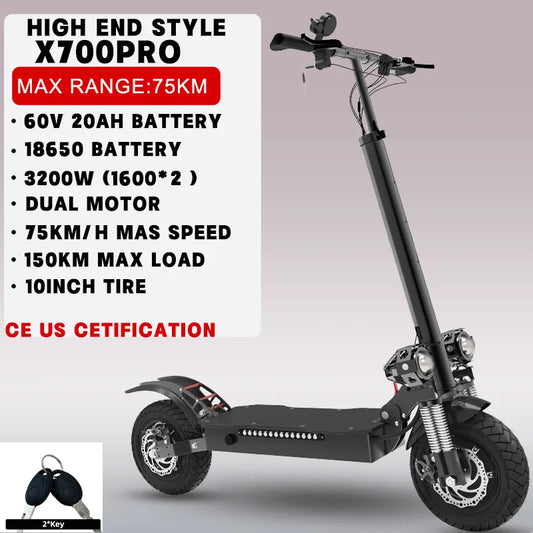 Jueshuai Outdoor Electric Scooter X60 Dual Motor Folding Seat