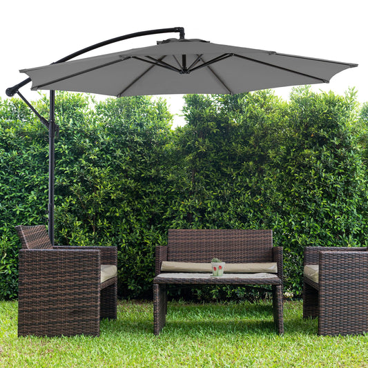 JHK Outdoor Cantilever Patio Umbrella With Tilt Adjustment