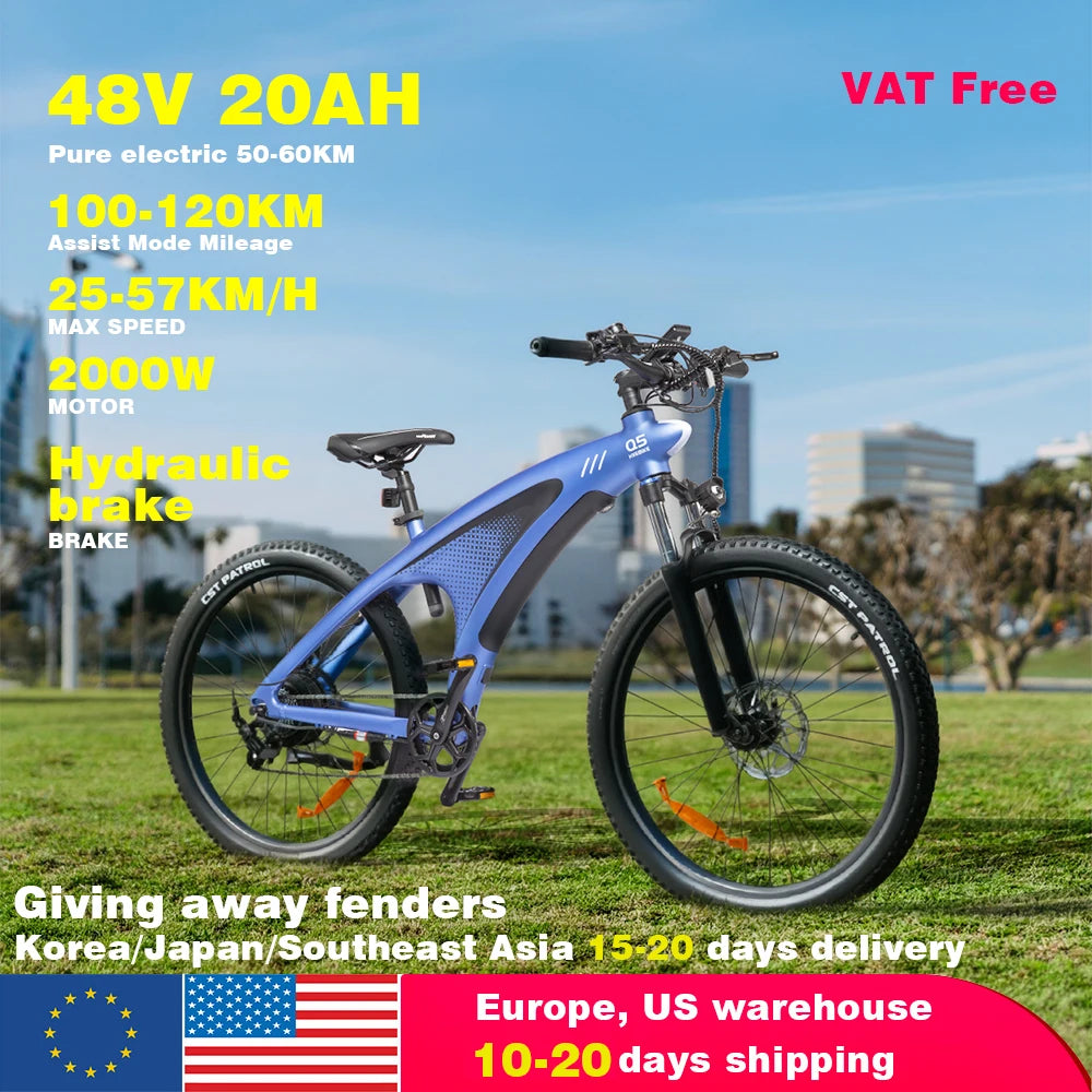 HX Q5 2000W Electric Mountain Bike 48V 20Ah Off Road