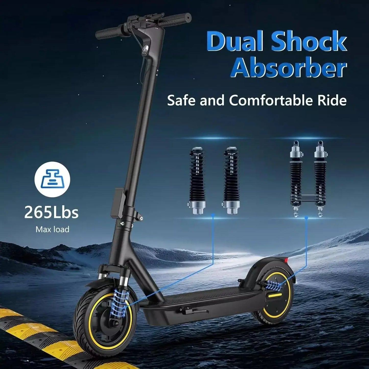 Ladped Folding Electric Scooter 22MPH 500W Long Range EScooter