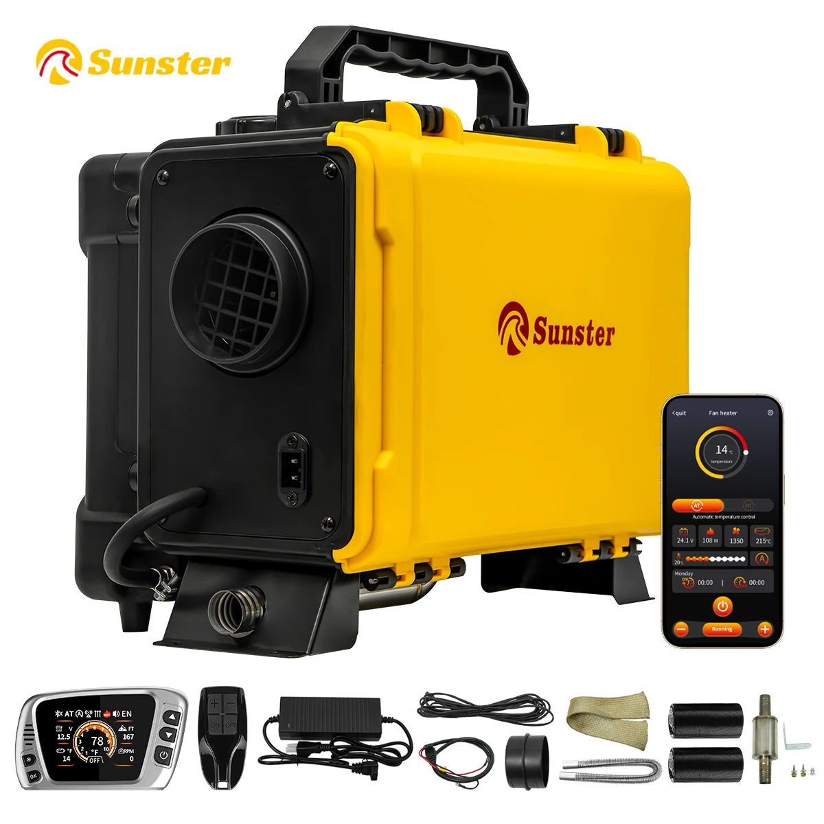 Sunster 8KW Diesel Air Heater with Bluetooth Ventilation
