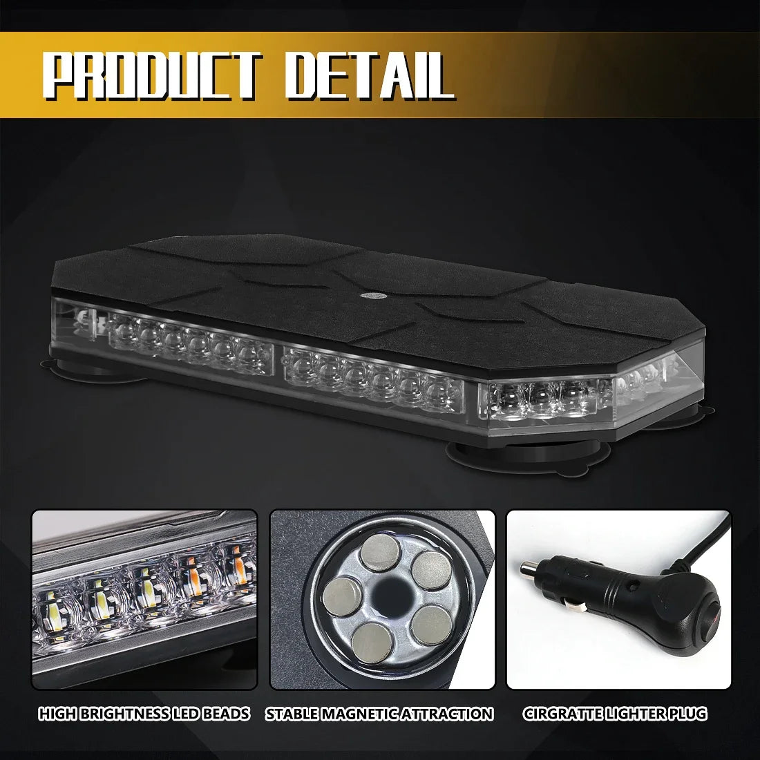 Magic Colorm 42 LED Car Roof Top Warning Light Strobe