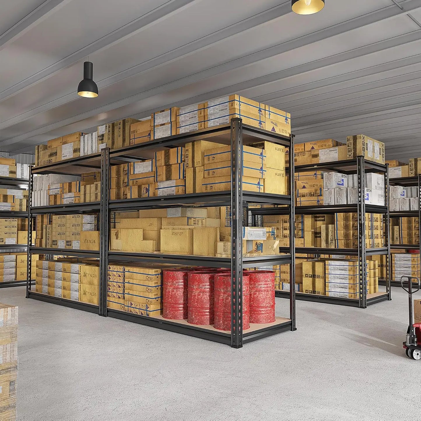 4 Tier Adjustable Metal Garage Shelving Heavy Duty Storage Rack