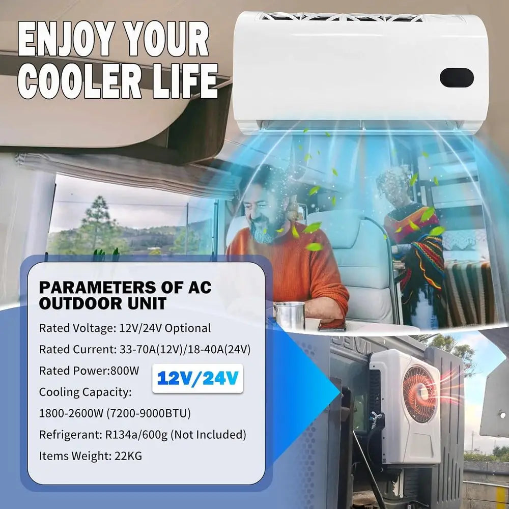 24V 9000 BTU DC Inverter Mini Split Air Conditioner