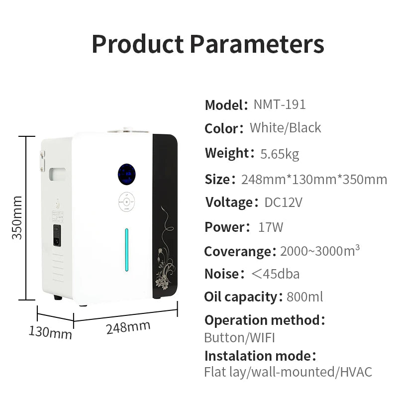 Namste Air Purifier Aroma Diffuser 3000m3h WiFi 800ml Capacity