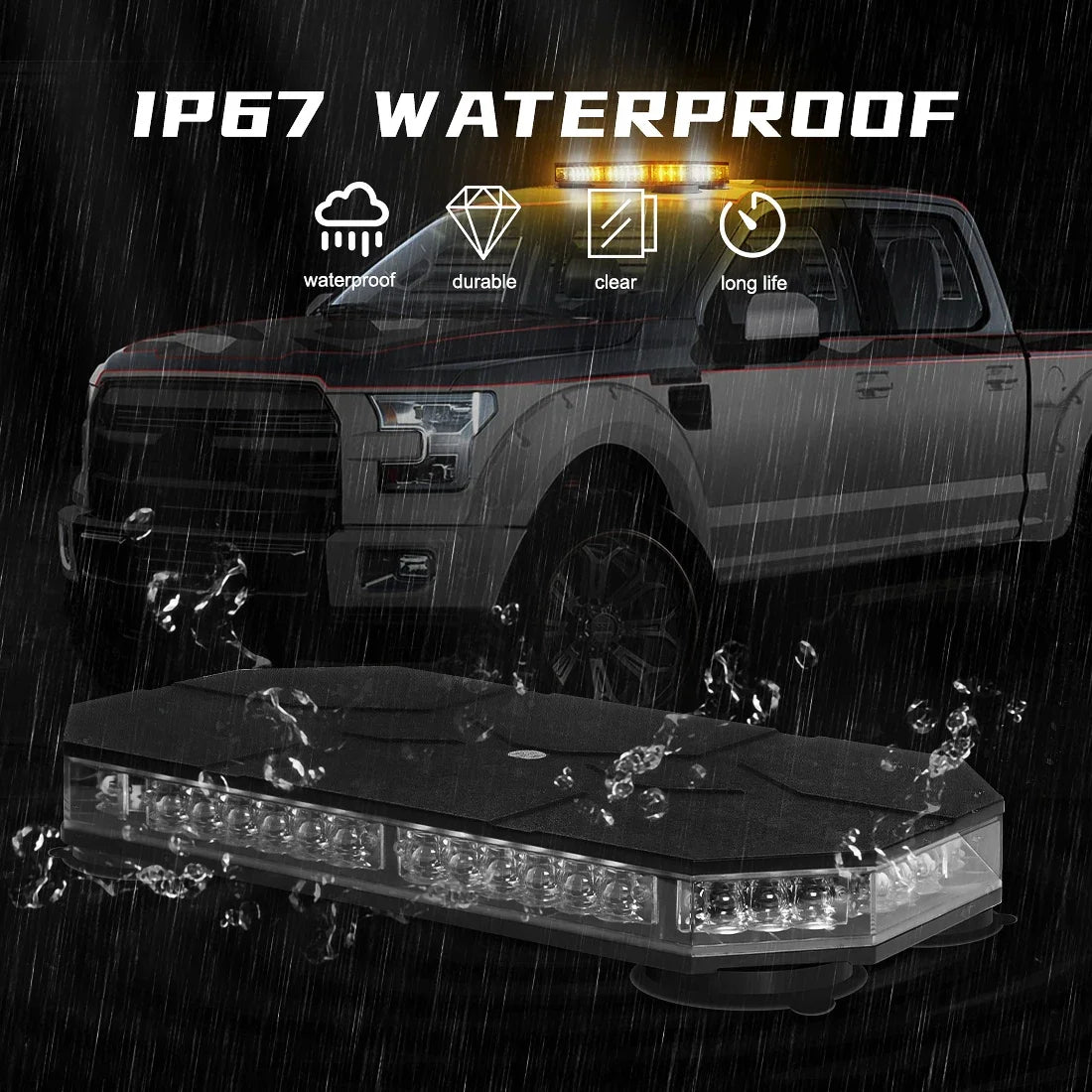 Magic Colorm 42 LED Car Roof Top Warning Light Strobe