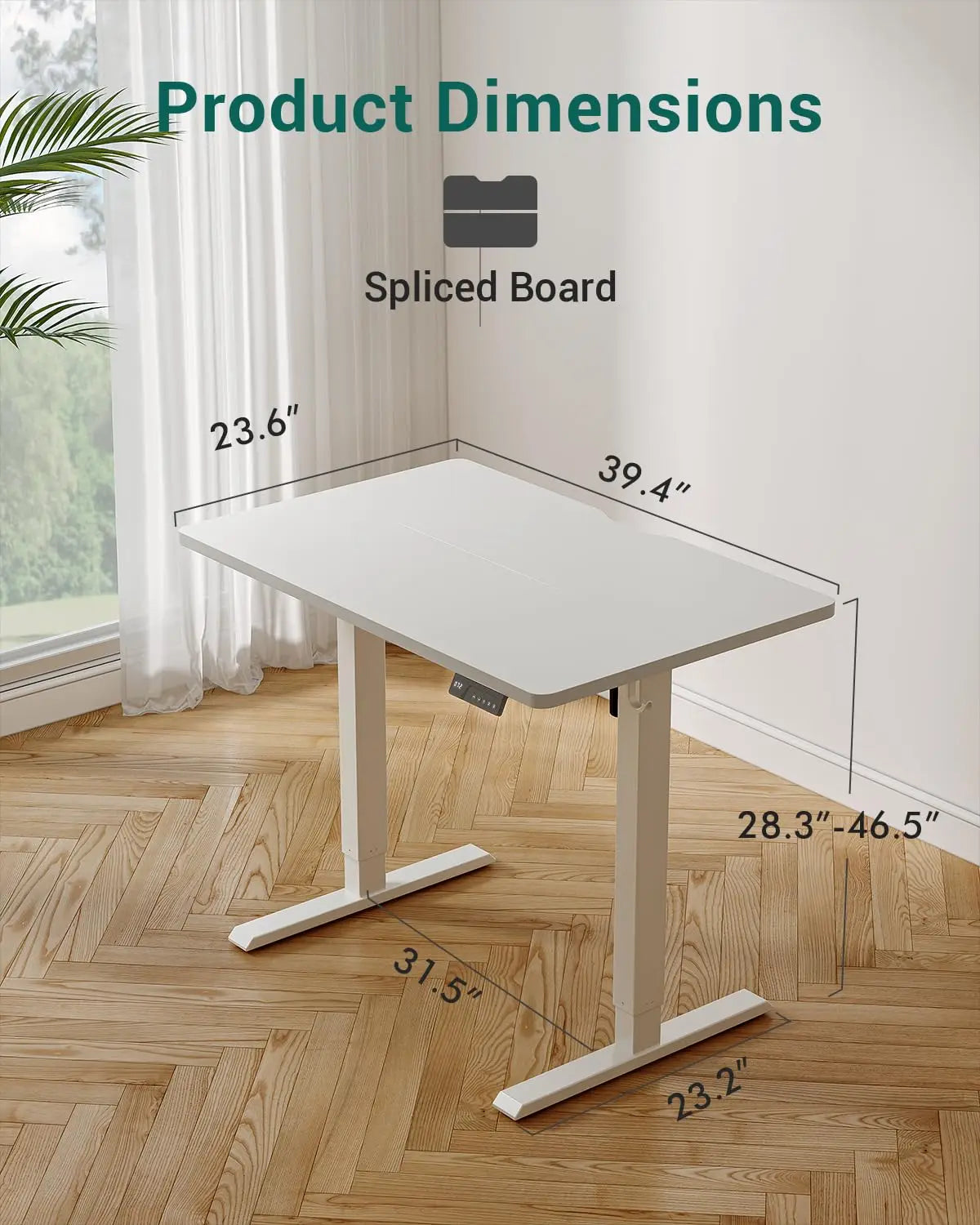 Electric Standing Desk Adjustable Height Sit Stand Office Desk Ergonomic