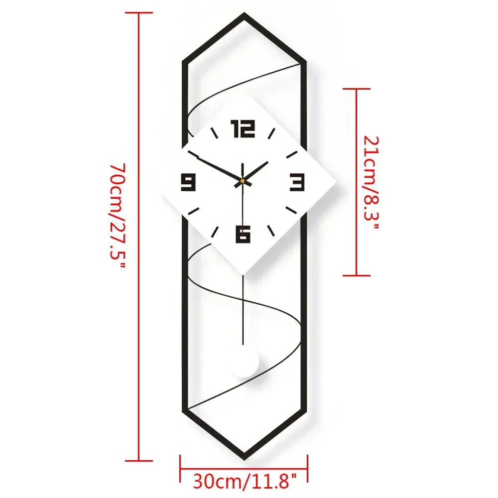 Modern Wall Clock Silent Design For Living Room Decor
