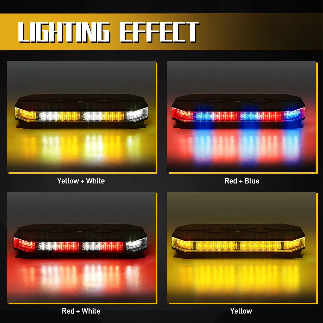 Magic Colorm 42 LED Car Roof Top Warning Light Strobe