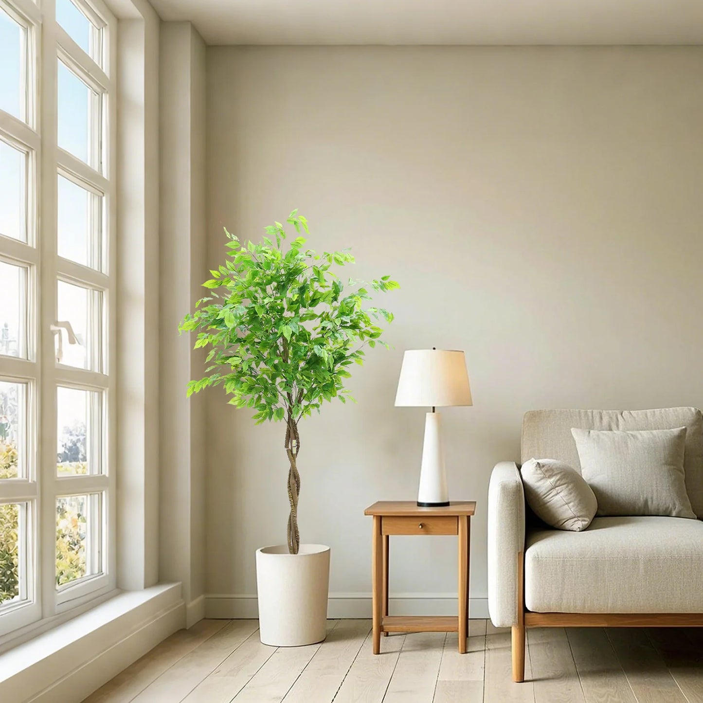 TWISTER Realistic Ficus Tree With Planter For Home Decor