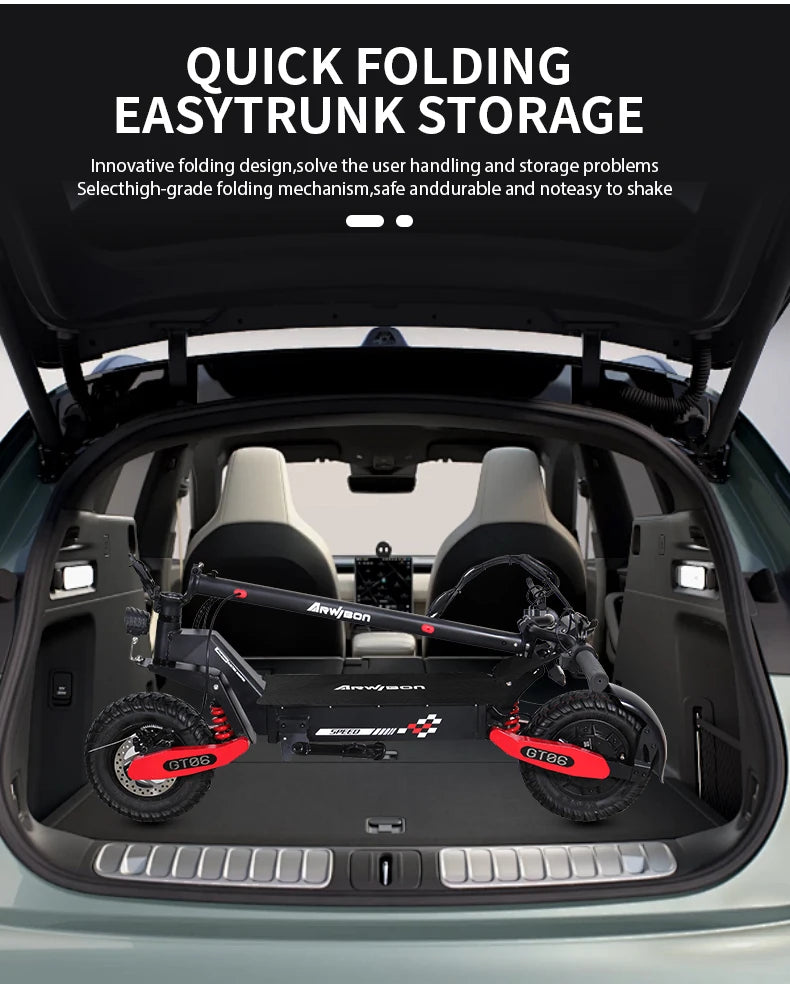 Arwibon GT06 1200W Foldable Electric Scooter for Adults