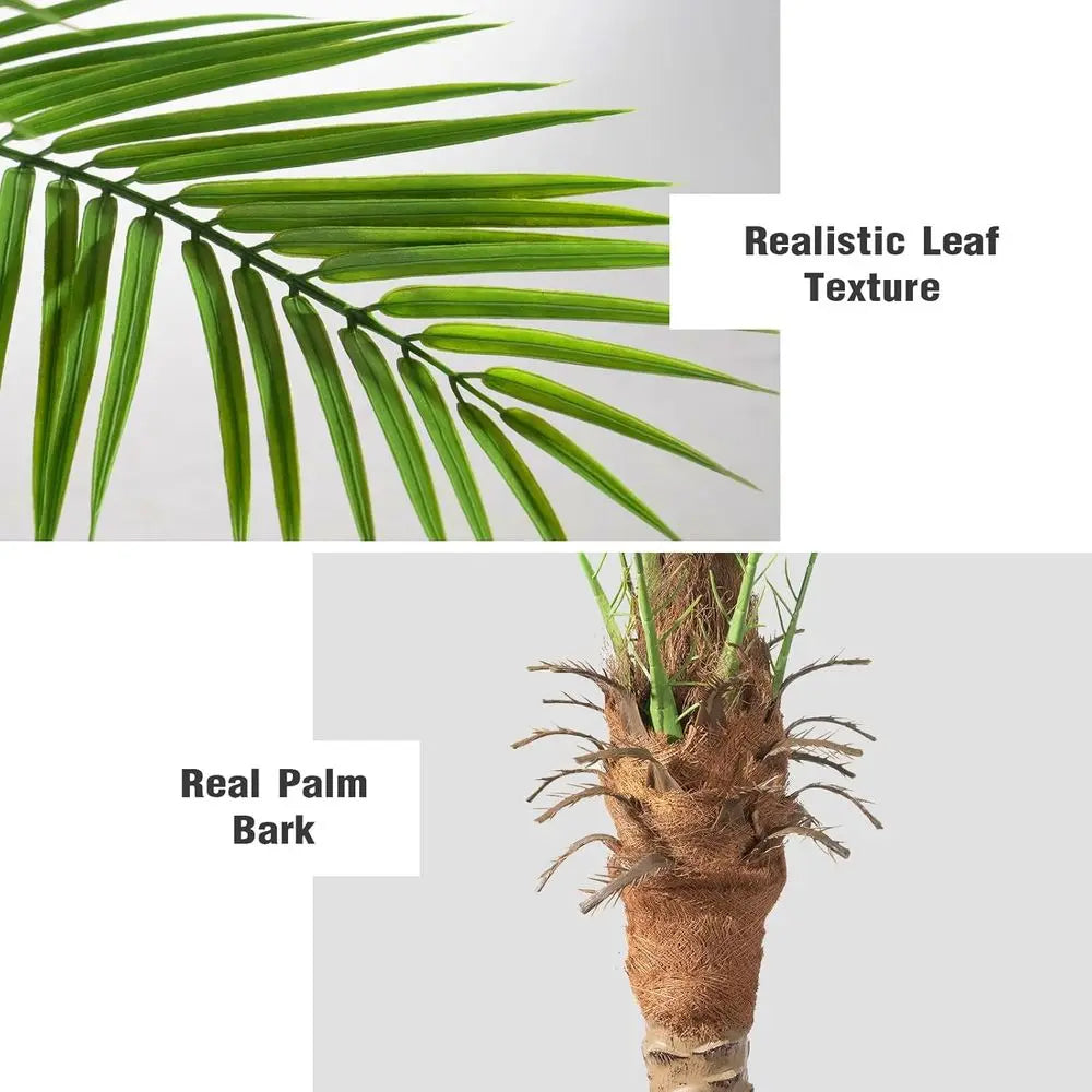 Faux Sago Palm Tree Decor With Adjustable Leaves For Home