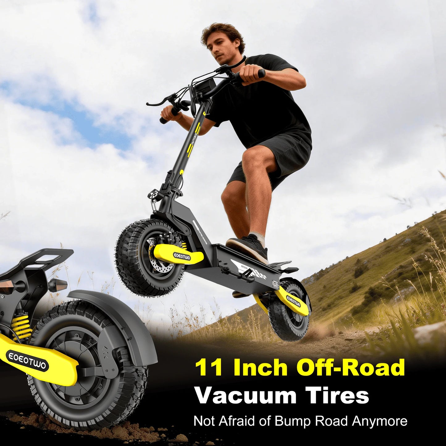EOEOTWO GT06 Electric Scooter 1200W 30MPH Off Road Foldable