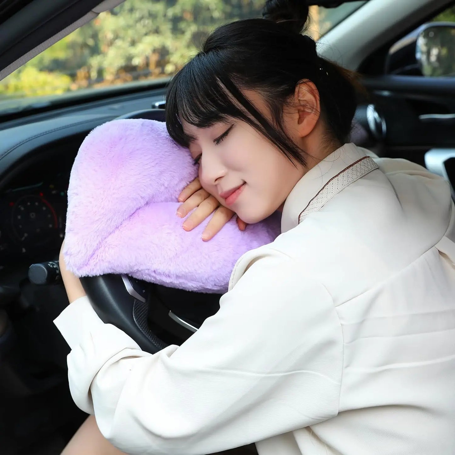 Lip Shaped Car Headrest Pillows Dual Pack for Driving Comfort
