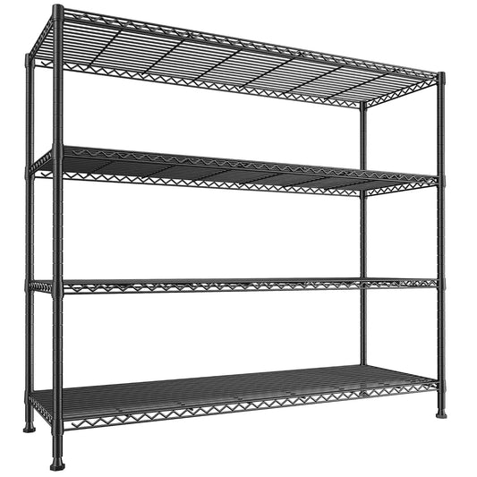 4 Tier Wire Metal Storage Shelf Unit For Pantry Kitchen