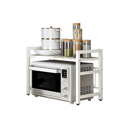 Expandable Microwave Shelf Organizer For Kitchen Storage