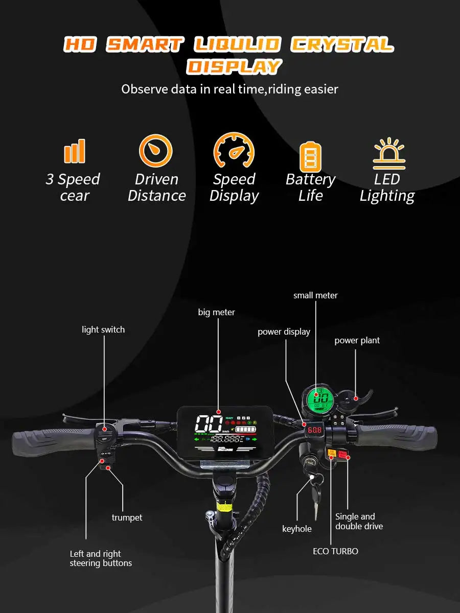 Arwibon 5600W Dual Motor Electric Scooter Foldable Seat