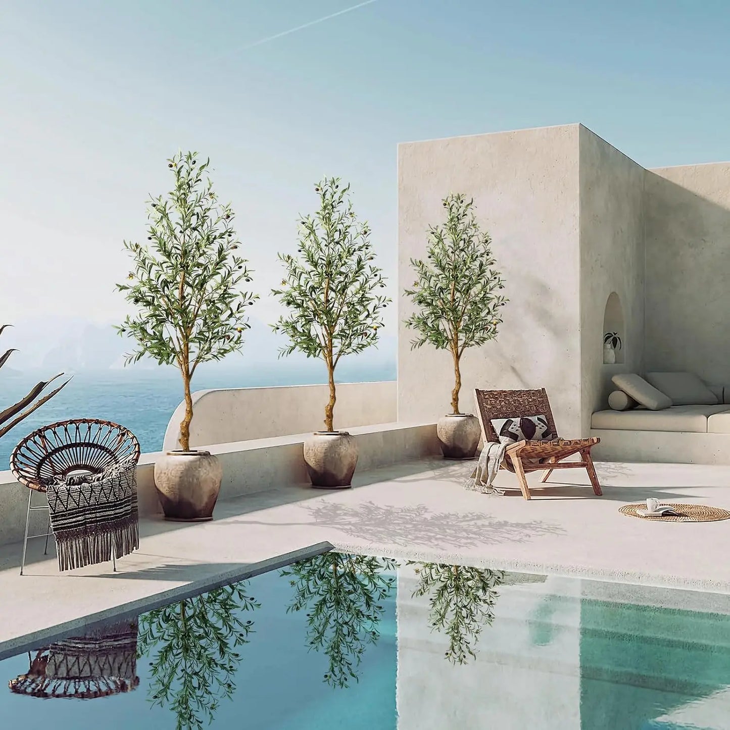 HiMISSCN Artificial Olive Tree In Pot For Home Decor