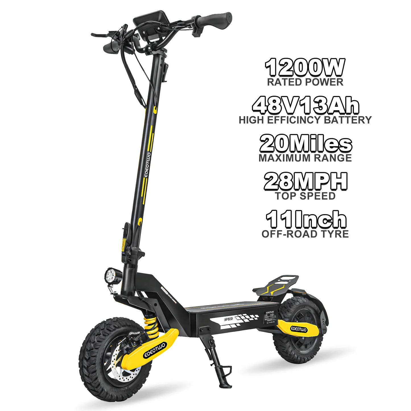 EOEOTWO GT06 Electric Scooter 1200W 30MPH Off Road Foldable