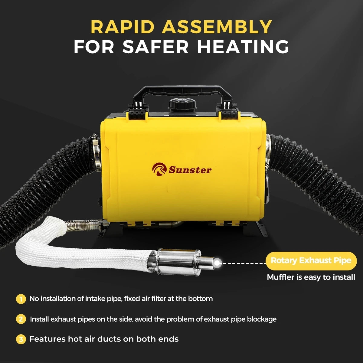 Sunster 8kW Diesel Car Heater Bluetooth App For RV Camper