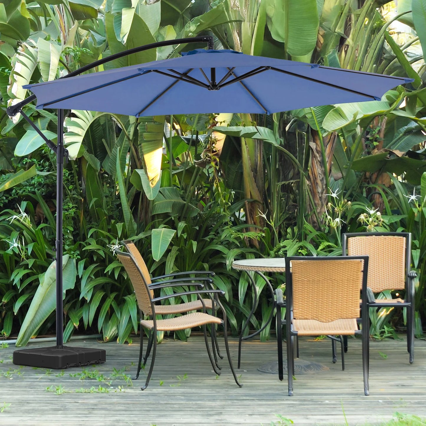 JHK Outdoor Cantilever Patio Umbrella With Tilt Adjustment