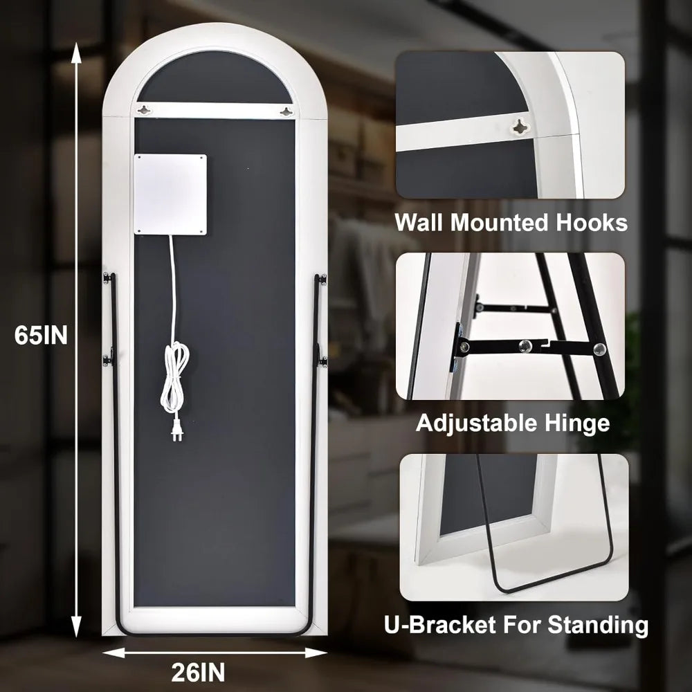 LED Full Length Mirror With Lights And Stand