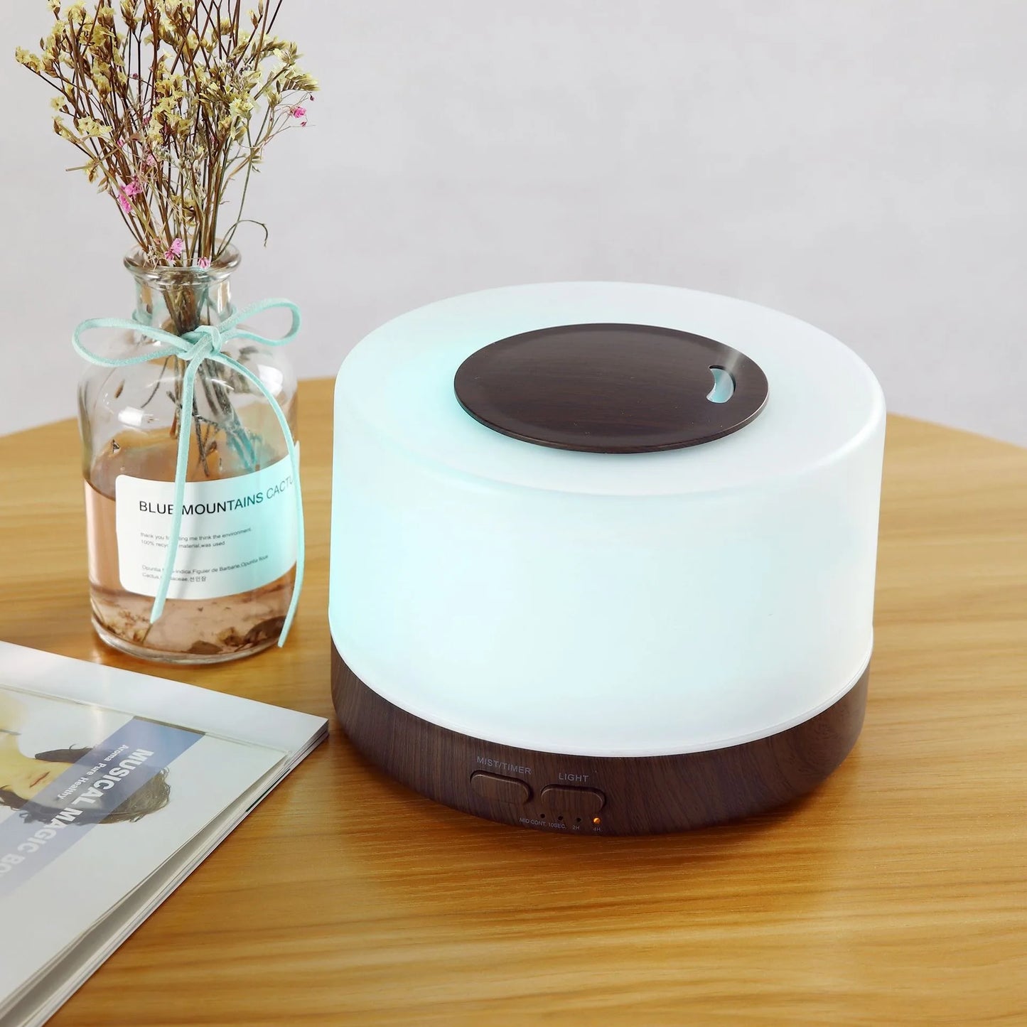LISM Wood Grain Essential Oil Diffuser Ultrasonic Humidifier